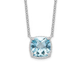 2.40 Carat (ctw) Swiss Blue Topaz Pendant Necklace in Sterling Silver